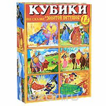 Кубики-картинки "Золотой Петушок", 12 шт