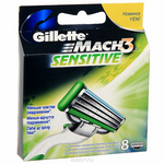 Сменные кассеты для бритья Gillette Mach 3 Sensitive, 8 шт.