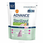 Корм сухой Advance "Sterilized", для стерилизованных кошек, с ячменем и индейкой, 400 г