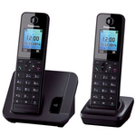 Dect Panasonic KX-TGH212RUB черный, 2 трубки АОН, Радио-няня