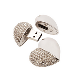 USB Flash Drive 8Gb - Iconik Сердце Silver Swarovski MTFC-HEART-8GB