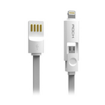 Аксессуар ROCK Combo USB-microUSB-Lightning 2m Grey