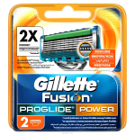 Gillette Сменные кассеты для бритья Fusion ProGlide Power, 2 шт.