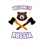 Интерьерный стикер Decoretto "Welcome to Russia"