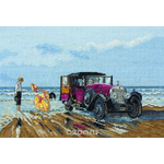 Набор для вышивания крестом Anchor "Vintage Rolls on The Beach", 20 см х 30 см. PCE760