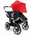 BUGABOO Коляска для двойни  2 в 1 Donkey + Twin BLACK/RED серебро шасси Donkey + Twin