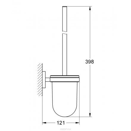 Туалетный ершик в комплекте GROHE "Essentials". (40374000)