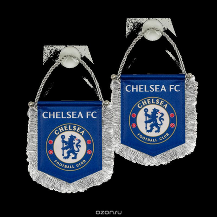 Вымпел "Chelsea", цвет: синий, белый, красный, 11 см х 11 см