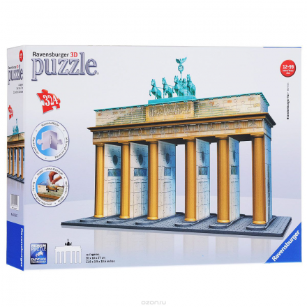 Ravensburger Берлин: Бранденбургские ворота. Объемный 3D-пазл, 324 элементов