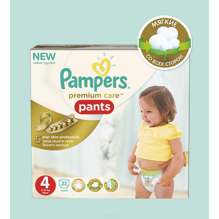 Pampers Premium Care Трусики 4 9-14 кг 22 шт