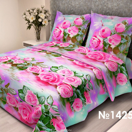 Комплект белья "Letto", 1,5-сп, наволочки 70x70, цвет: розовый