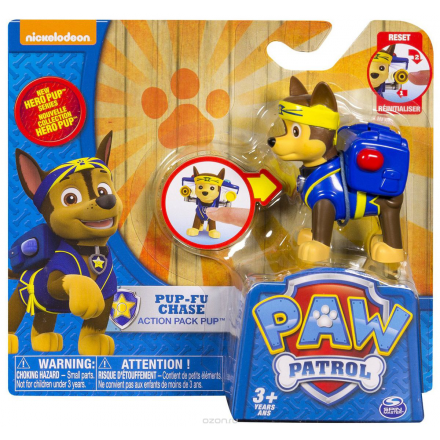 Paw Patrol Фигурка Chase с рюкзаком-трансформером