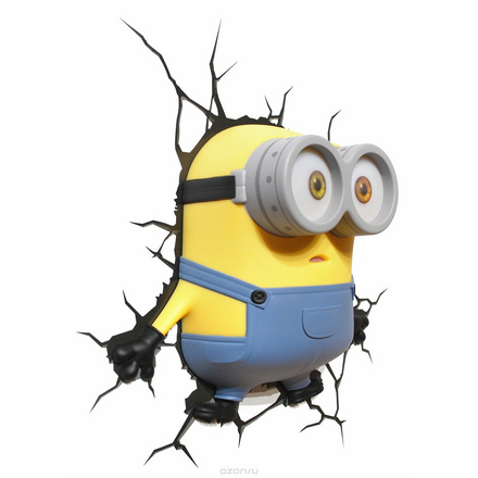 Minions Пробивной 3D светильник Боб