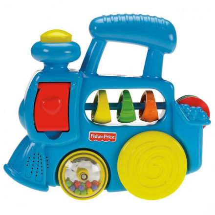 Развивающая игрушка Fisher Price Блестящие основы Паровозик для мальчиков