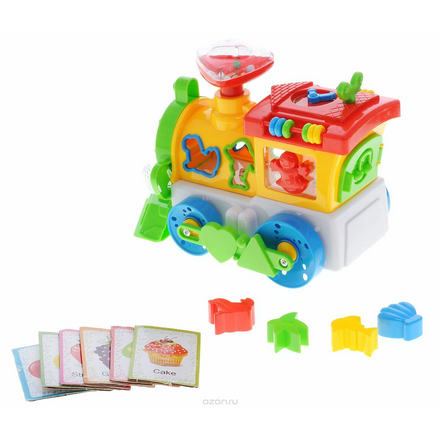 Plastic Toy Развивающая игрушка Музыкальный паровозик цвет желтый