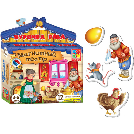 Игрушка Vladi Toys Магнитный театр Курочка Ряба VT3206-12