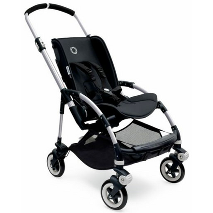 BUGABOO коляска Bee3 шасси серебро/сиденье Black/капюшон SOFT PINK