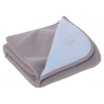 RED CASTLE флисовое одеяло 100*72см. / DOUBLE FLEECE BLANKET Taupe/Lt. Blue