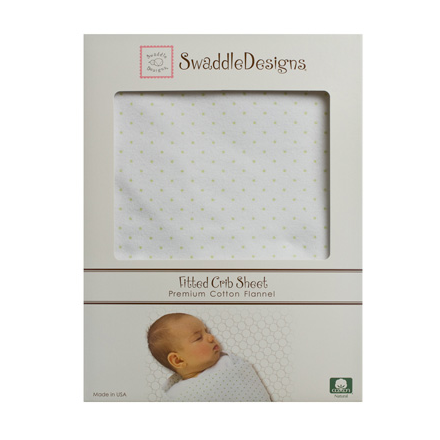 SWADDLE DESIGNS Inc. США простынь детская Fitted Crib Sheet Kiwi Dot