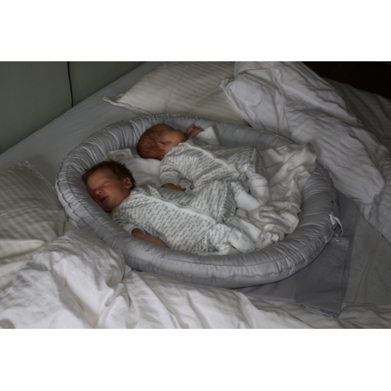 BABYNEST матрасик-кокон Twin lightgrey 75 х 68 см