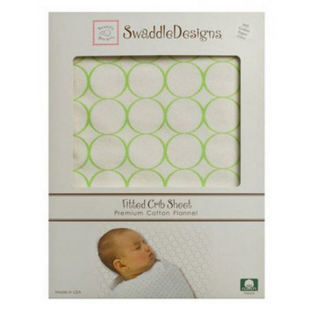 SWADDLE DESIGNS Inc. США простынь детская Fitted Crib Sheet Organic Kiwi Mod C