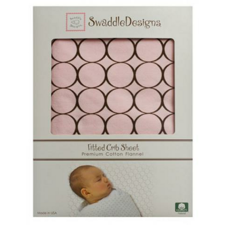 SWADDLE DESIGNS Inc. США простынь детская Fitted Crib Sheet Pink w/BR Mod C