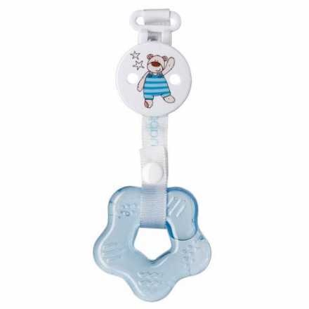 HAPPY BABY Прорезыватель силиконовый с водой TEETHER GEL + Blue