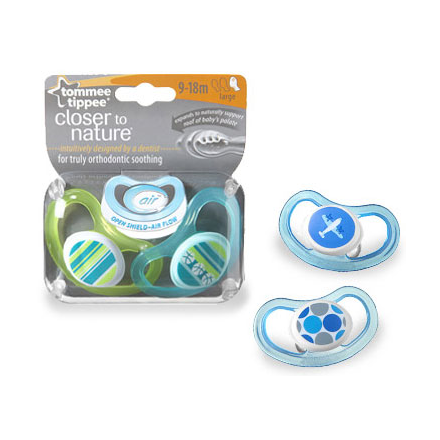 Tommee tippee Пустышка силиконовая C-AIR 9-18 m Closer to nature