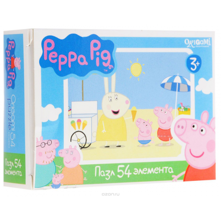 Оригами Мини-пазл Peppa Pig 54А 01596 На пляже