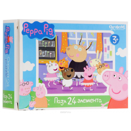 Оригами Мини-пазл Peppa Pig 24А 01594 Танцы