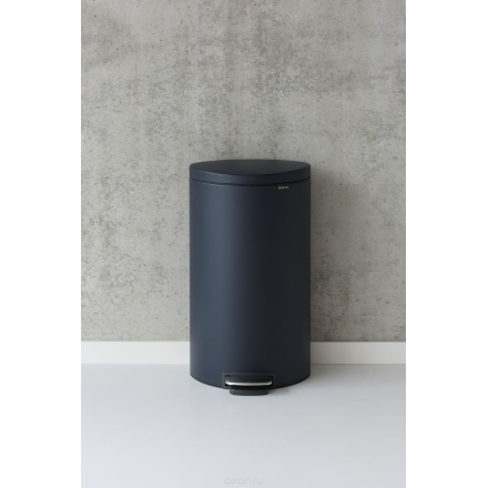 Бак мусорный Brabantia "FlatBack+", с педалью, цвет: синий, 30 л