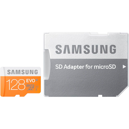 Micro SecureDigital 128Gb SDHC Samsung Evo class10 (MB-MP128DARU) + адаптер SD