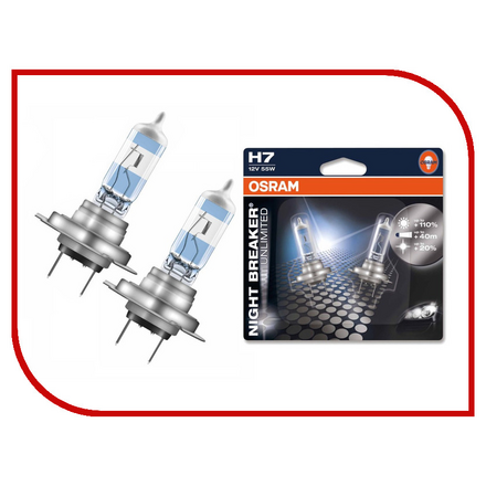 Лампа OSRAM H7 55W PX26d Night Breaker Unlimited 64210NBU-02B (2 штуки)