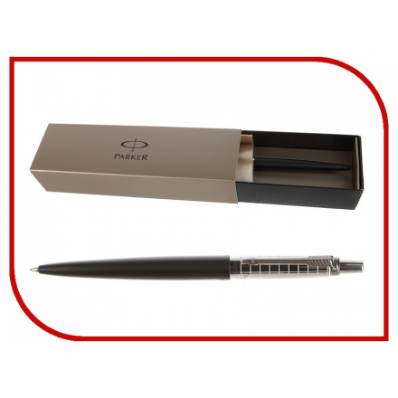 Ручка Parker Jotter Premium Satin Black Stainless Steel Chiselled S0908860