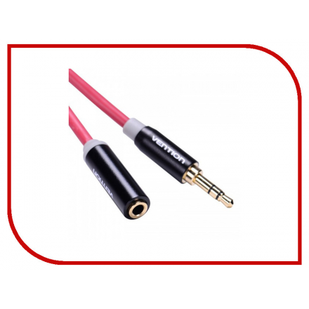 Аксессуар Vention 3.5 Jack/M - 3.5 Jack/F 1m Red VAA-380-R100