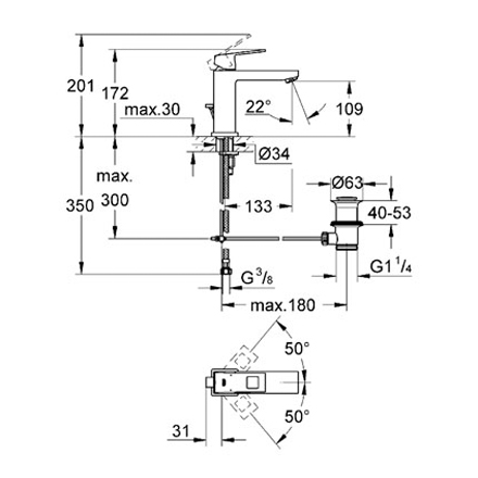 Смеситель Grohe Eurocube 23445000