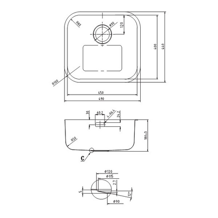 Кухонная мойка Omoikiri Ashino 49-IN