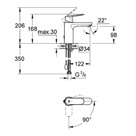 Смеситель Grohe Eurosmart Cosmopolitan 2339700E Eurosmart Cosmopolitan 2339700E