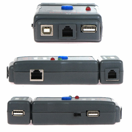 Тестер LAN Gembird NCT-2, 100/1000 Base-TX,  для UTP, STP, RJ-11, USB-кабеля