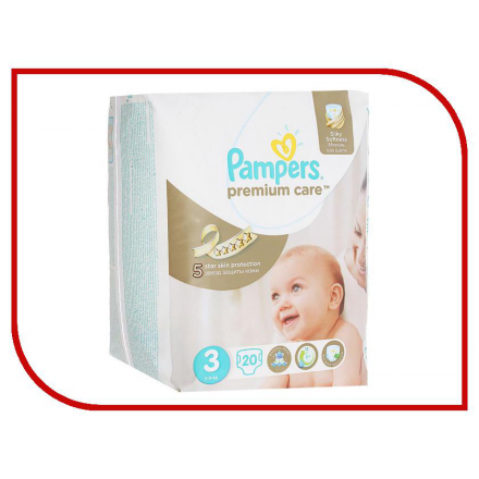 Подгузники Pampers Premium Care Midi 5-9кг 20шт 4015400687818