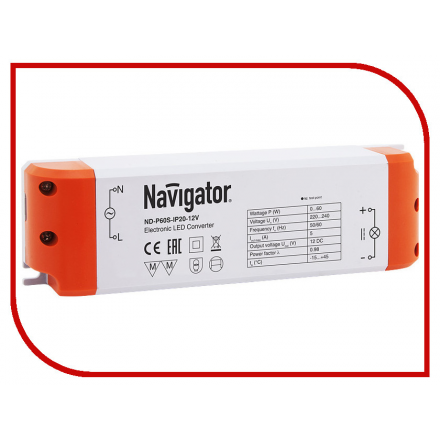 Блок питания Navigator 94 679 ND-P60S-IP20-12V