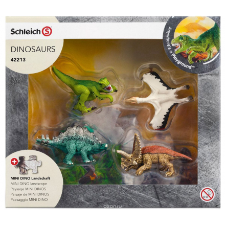 Schleich Набор фигурок Мини-динозавры и пазл Лавовые поля 42213