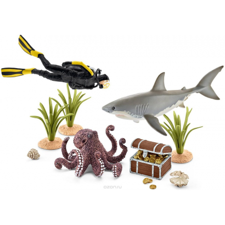 Schleich Набор фигурок Кладоискатель с дайвером 42329