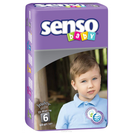 Senso Baby Подгузники детские Junior-Extra 15-30 кг 64 шт 300031