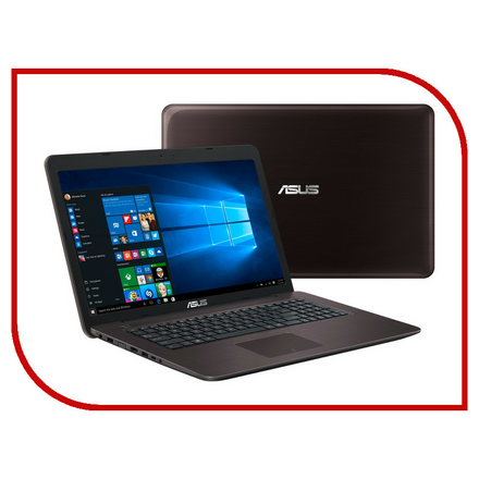 Ноутбук ASUS K756UJ Dark Brown 90NB0A21-M00890 Intel Core i3-6100U 2.3 GHz/6144Mb/1000Gb/DVD-RW/nVidia GeForce 920M 2048Mb/Wi-Fi/Bluetooth/Cam/17.3/1600x900/Windows 10 64-bit