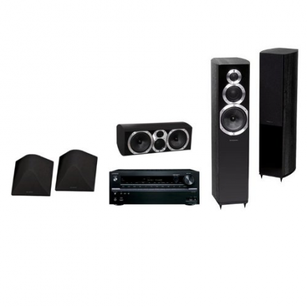 Комплекты домашних кинотеатров Wharfedale Onkyo TX-NR636 black + Wharfedale Diamond 10.5 blackwood + Wharfedale Diamond 10 CM blackwood + Wharfedale WH-DFS blackwood