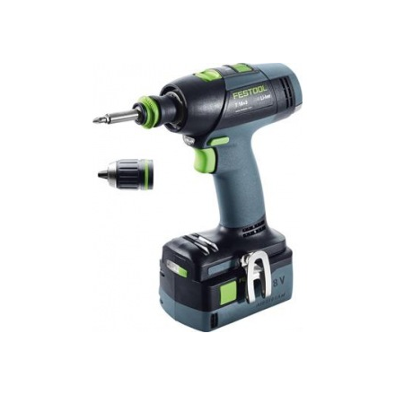 Аккумуляторная дрель-шуруповерт festool t 18+3 li 5,2 plus 564567