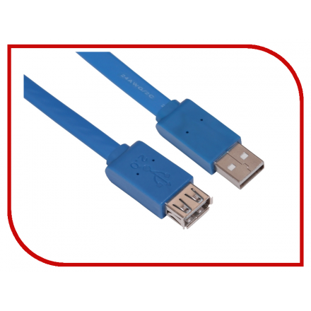 Аксессуар Greenconnect PRO USB 2.0 AM-AF Blue GCR-UEC2M2-BD-0.5m