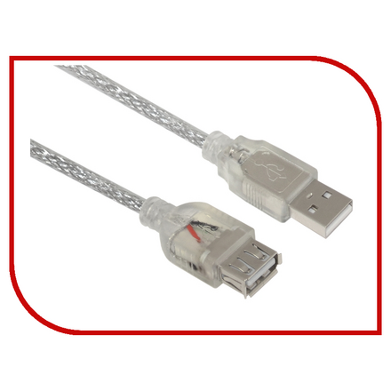 Аксессуар Greenconnect Premium USB 2.0 AM - AF 1.8m Transparent GCR-UEC2M-BD2SG-1.8m