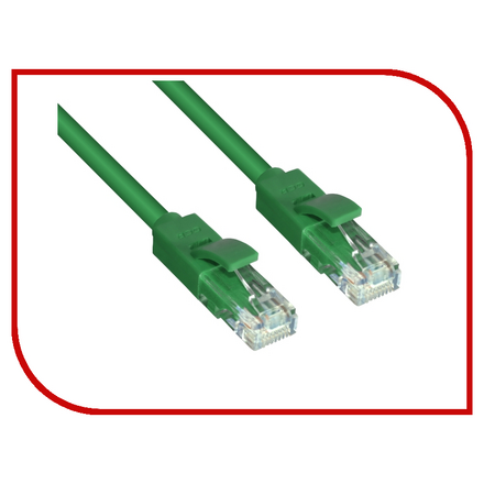 Аксессуар Greenconnect UTP 24AWG cat.5e RJ45 T568B 2m Green GCR-LNC05-2.0m